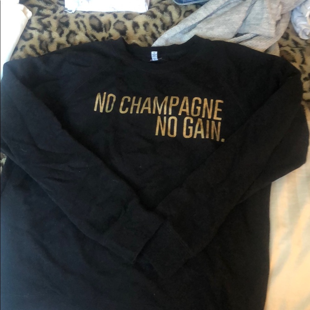 Black/Gold Champagne Crewneck